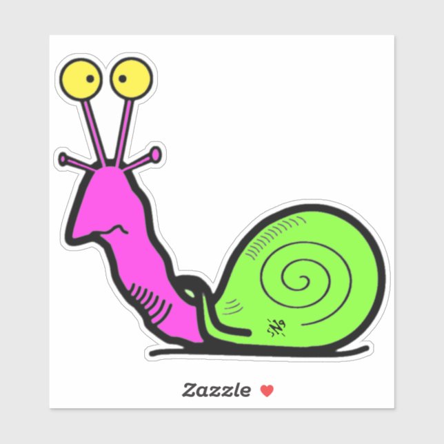 Funny Cool Snail Cartoon (Sheet)