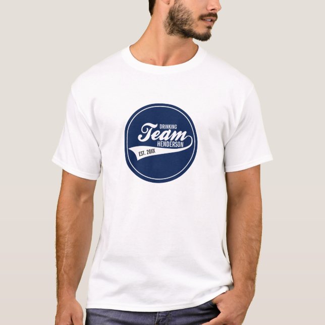 Funny Cool Sports Team Logo Your Custom Team Name T-Shirt (Front)