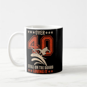 Funny Cool Surfer Dude Surfboard 40 Year Old Coffee Mug