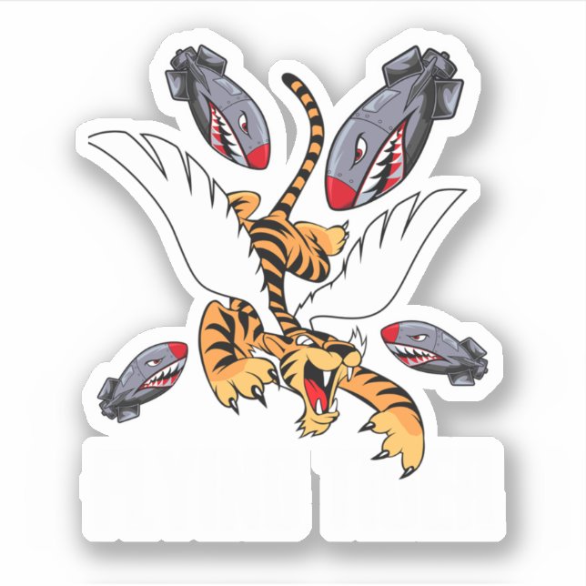 Funny Cool Tiger Flying Novelty Graphic. Perfect d (Front)