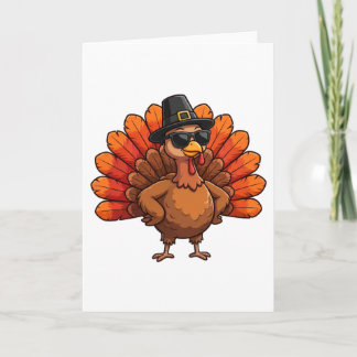 Funny Cool Turkey Sunglasses Card Gift For Her