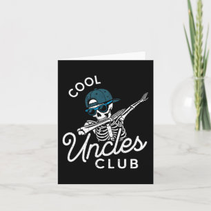 Funny Cool Uncles Club Shirt Funny Skeleton Uncle  Card
