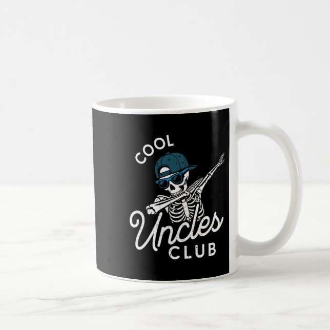 Funny Cool Uncles Club Shirt Funny Skeleton Uncle  Coffee Mug (Right)
