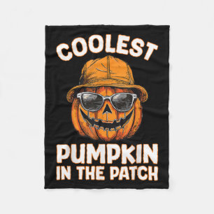 Funny Coolest Pumpkin In The Patch Halloween Fleece Blanket