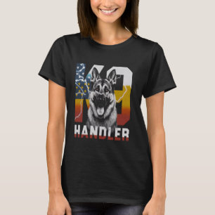 Funny Cop K9 Unite Handler Police Service Dog Blue T-Shirt