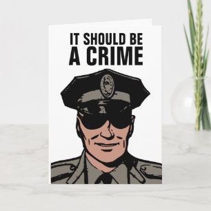 FUNNY COP POLICEMAN CARTES D'ANNIVERSAIRE
