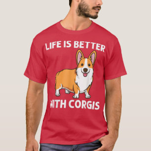Funny Corgi Art For Men Women Welsh Corgi Dog Anim T-Shirt