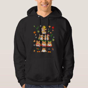 Funny Corgi Butt Christmas Tree Dog Hoodie