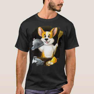 Funny Corgi Chef Cooking Food Dog Corgi  T-Shirt