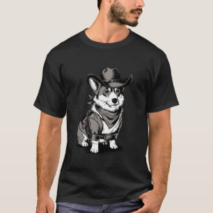Funny Corgi Cowboy Western Corgi Lover Country Cor T-Shirt