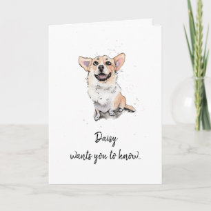 Funny Corgi customized Father’s day Card