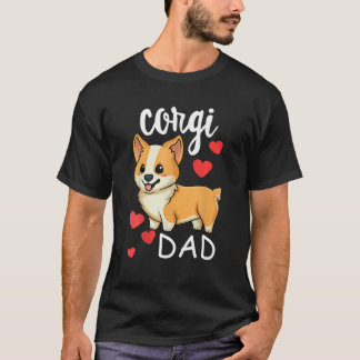 Funny Corgi Dad Fathers Day Dog Pet T-Shirt