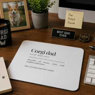 Funny Corgi Definition Corgi Dad Birthday Gift Mouse Pad