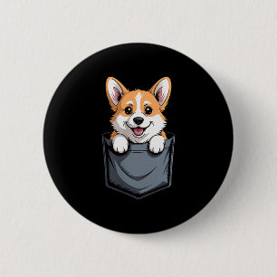 Funny Corgi Design For Men Women Welsh Corgi Dog L 2 Inch Round Button