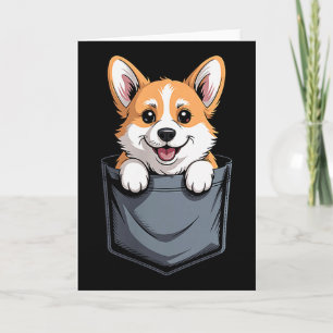 Funny Corgi Design For Men Women Welsh Corgi Dog L Card