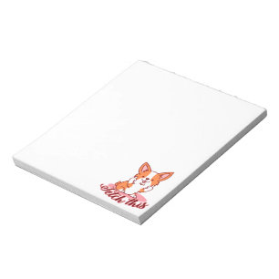 Funny Corgi Dog Middle Finger Fetch This Notepad