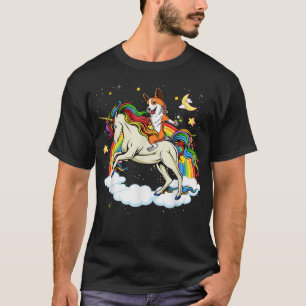 Funny Corgi Dog Riding Unicorn And Rainbow Boys Ki T-Shirt