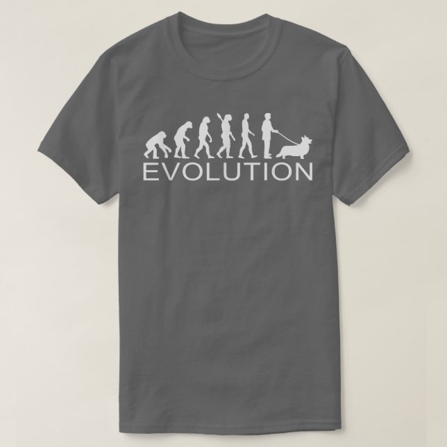Funny Corgi Evolution men women gift  T-Shirt (Design Front)
