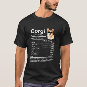 Funny Corgi Facts Nutrition Gift Cardigan Pembroke T-Shirt