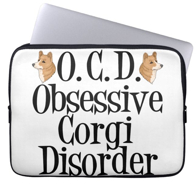 Funny Corgi Laptop Sleeve (Front)