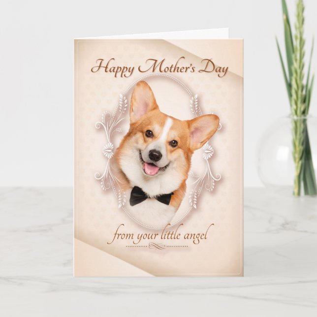Funny Corgi Mother's Day Card (Front)