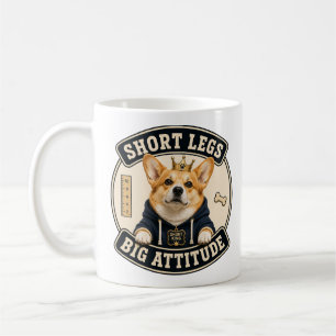 Funny Corgi Mug   Short Legs Big Attitude
