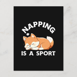 Funny Corgi Napping Is a Sport Dog Lover Enclosure Card