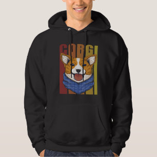 Funny Corgi Retro Vintage Design Hoodie