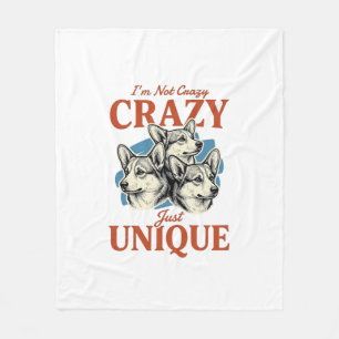 Funny Corgi Unique Vintage Engraving T-Shirt Desig Fleece Blanket