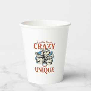 Funny Corgi Unique Vintage Engraving T-Shirt Desig Paper Cups