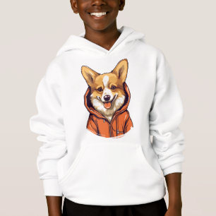 Funny Corgi Wearing Hoodie