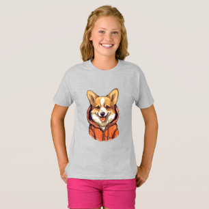 Funny Corgi Wearing Hoodie T-Shirt