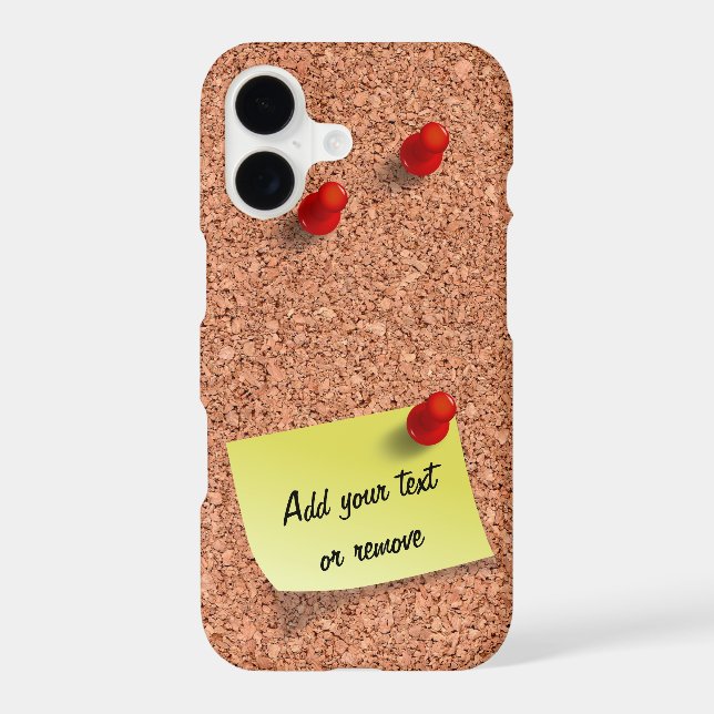 FUNNY Cork Board with Customizable Text on Post It (Back)