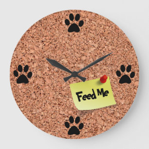FUNNY Cork Board with Customizable Text on Post It Large Clock
