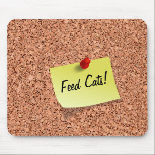 FUNNY Cork Board with Customizable Text on Post It Mouse Pad