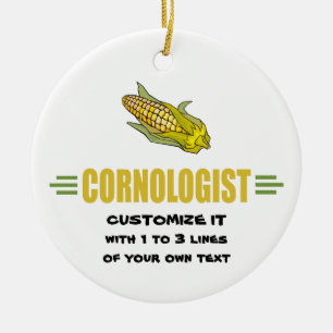 Funny Corn Ceramic Ornament