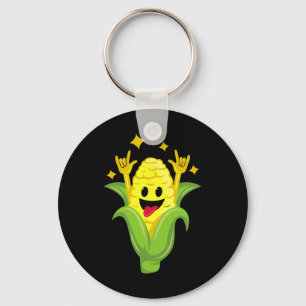 Funny Corn Design For Men Women Corn On Cob Dancin Keychain