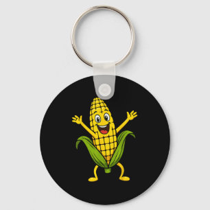 Funny Corn Design For Men Women Sweet Corn On The Keychain