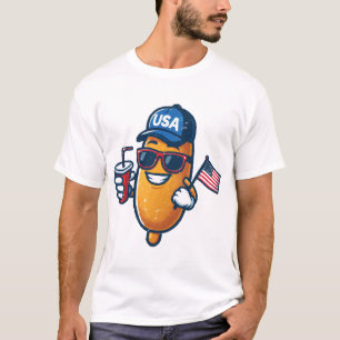 Funny Corn dog 4th Of July shirt Patriotic America