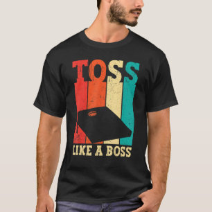 Funny Cornhole Corn Hole Retro Toss Like A Boss T-Shirt