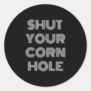 Funny Cornhole Design Cornhole Lover Classic Round Sticker
