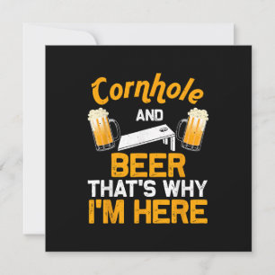 Funny Cornhole Gift For Men Cornhole Player Beer Invitation