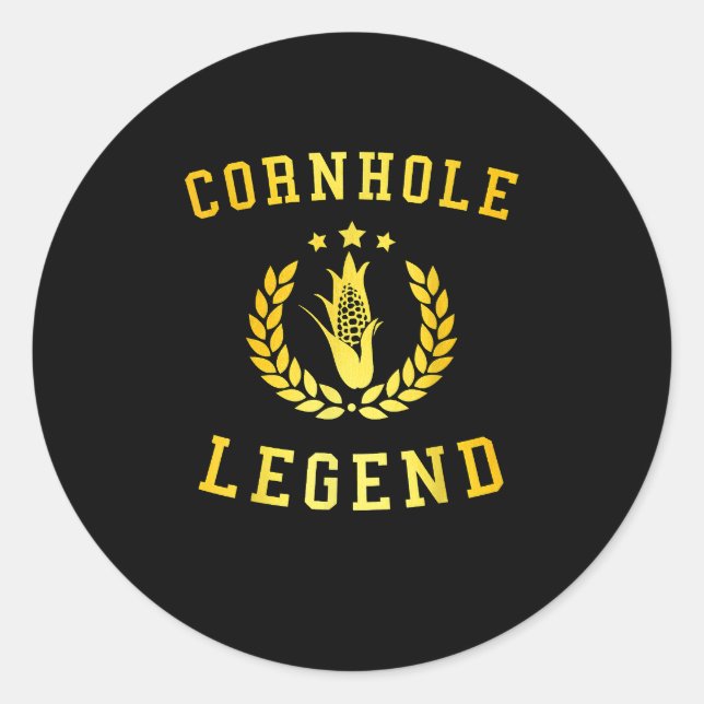 Funny Cornhole Team Cornhole Accessories Classic Round Sticker (Front)