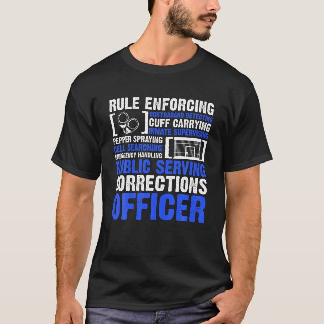 Funny Correction Officer Prison Guard Law Enforcem T-Shirt (Front)