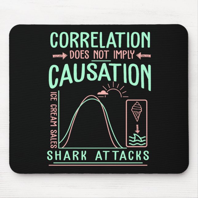 Funny Correlation Does Not Imply Causation Premium Mouse Pad (Front)
