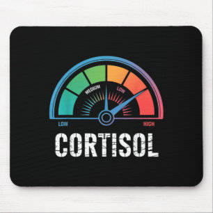 Funny Cortisol Level Low Gauge Saying Women Men Mouse Pad