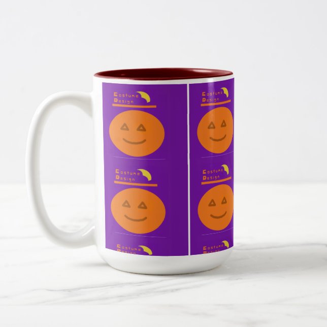 Funny Costume Design Pumpkin Halloween Mug (Left)