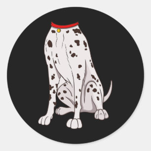 Funny Costume For Halloween Dog Animal Cosplay  Classic Round Sticker