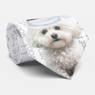 Funny Coton de Tulear Christmas Dog Lover Tie