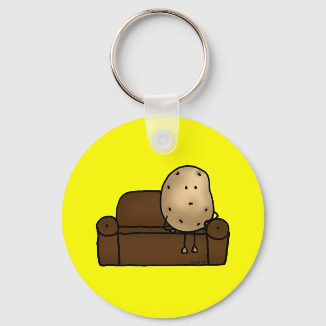 Funny couch potato keychain (Front)